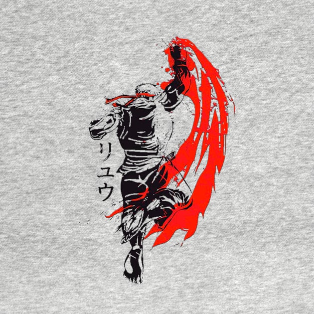 RYU HIT WITH BLOOD - TSHIRT by JMPrint